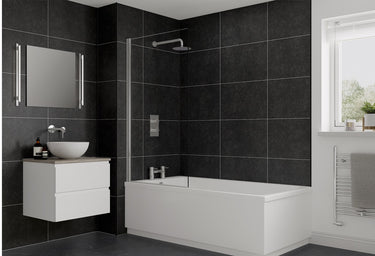 Black Mineral Tile Multipanel Wall Panel